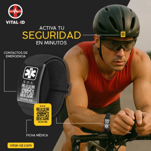 Combo Pack  Vital+ID (1 Brazalete QR & 10 etiquetas QR)
