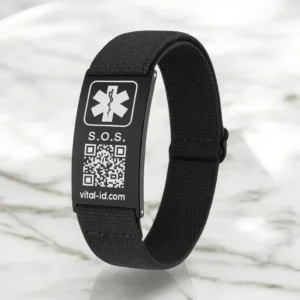 Brazalete con datos de emergencia