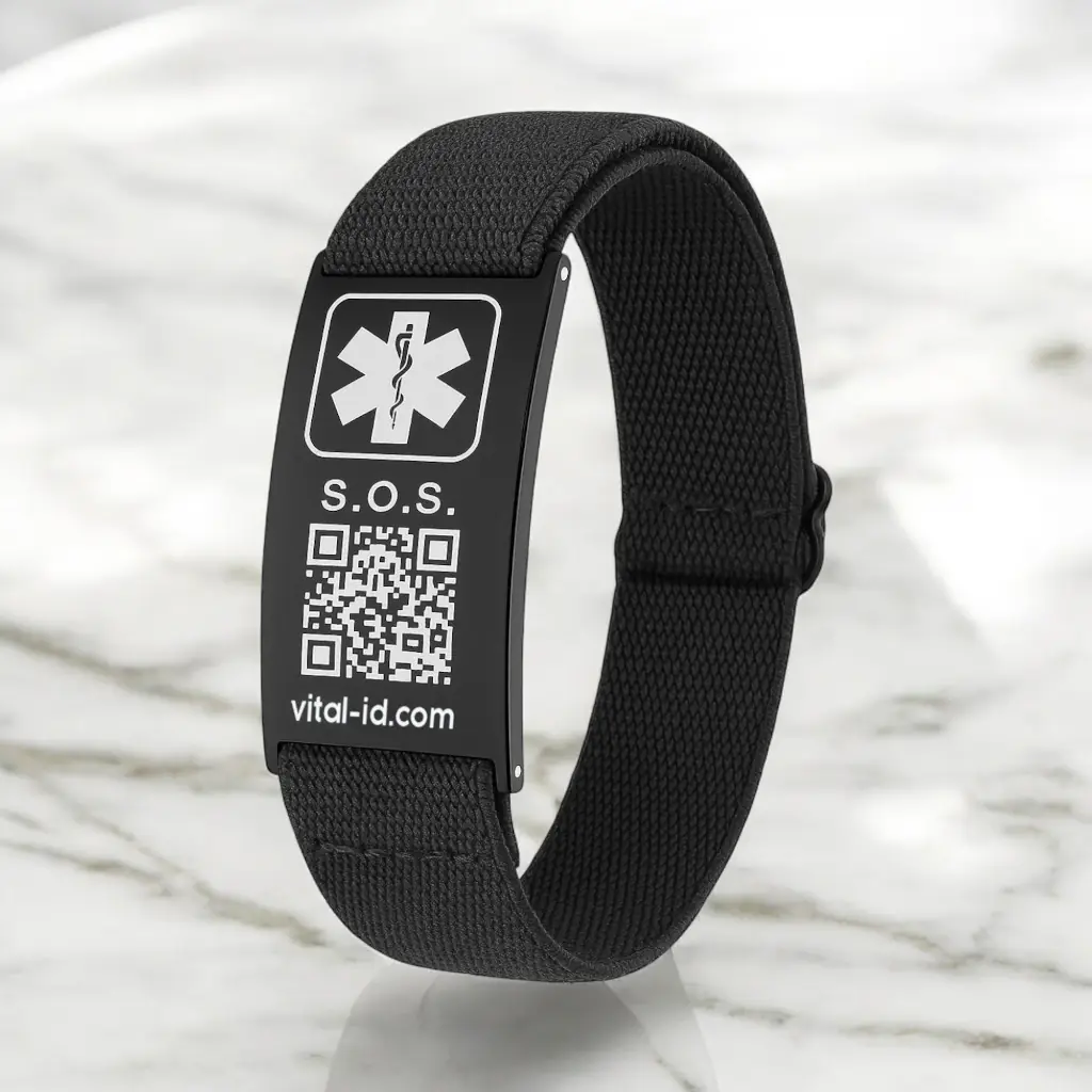 Brazalete con datos de emergencia