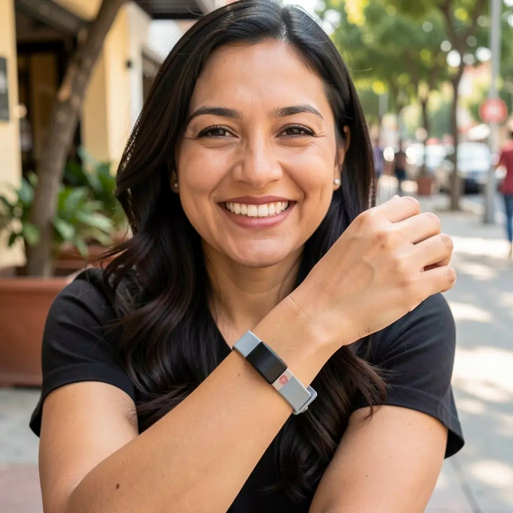 Brazalete con datos de emergencia personalizable