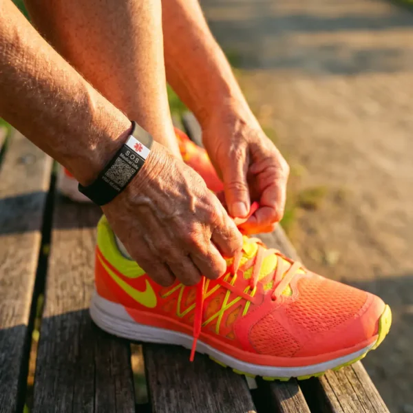 Brazalete Vital ID QR Sport con ficha médica asociada Brazalete Vital ID QR Sport con ficha médica asociada