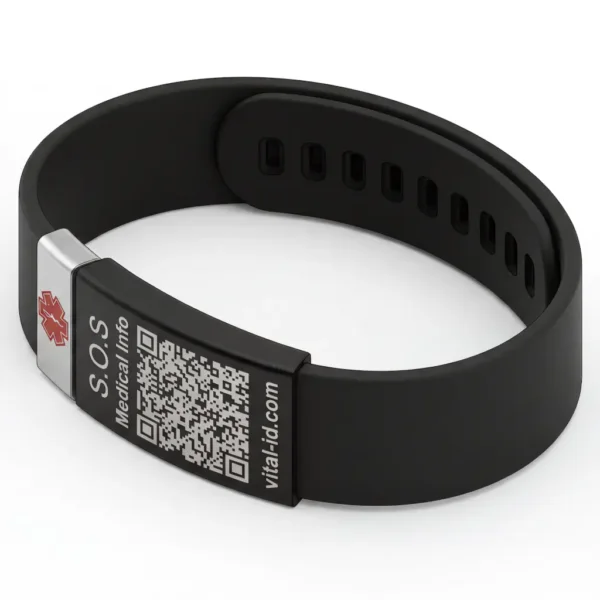 Brazalete Vital ID QR Sport con ficha médica asociada Brazalete Vital ID QR Sport con ficha médica asociada